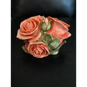 Harmony Kingdom Double Pink Rose Box Figurine